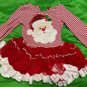 Red and White Santa Dress Costume for Kids